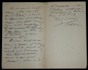 Jules LAFFITTE - Lettre autographe sign&eacute;e, Paris, juin 1902. Jules Laffitte