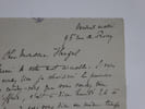 CHANSAREL Ren&eacute; - CARTE LETTRE AUTOGRAPHE SIGNEE &Agrave; Henri HEUGEL, PARIS 1905. Ren&eacute; Chansarel