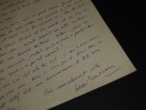 LETTRE AUTOGRAPHE SIGN&Eacute;E, &Agrave; PROPOS DE SON DERNIER LIVRE. Henri Duvernois