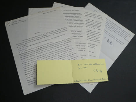 Gabriel ARANDA - LETTRE DACTYLOGRAPHIÉE SIGNÉE & CARTE DE VŒUX AUTOGRAPHE SIGNÉE - 1962/1963. Gabriel ARANDA