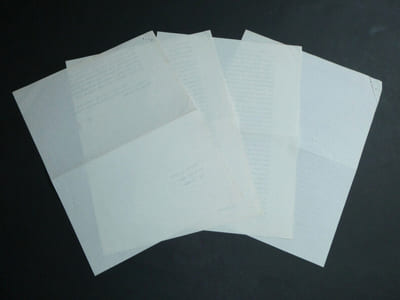Gabriel ARANDA - LETTRE DACTYLOGRAPHIÉE SIGNÉE & CARTE DE VŒUX AUTOGRAPHE SIGNÉE - 1962/1963