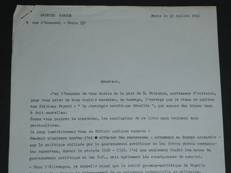 Gabriel ARANDA - LETTRE DACTYLOGRAPHIÉE SIGNÉE & CARTE DE VŒUX AUTOGRAPHE SIGNÉE - 1962/1963. Gabriel ARANDA