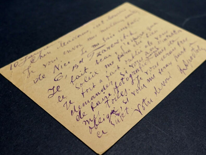 CARTE POSTALE AUTOGRAPHE SIGN&Eacute;E &Agrave; Marcel MATHOT. Gr&eacute;goire APOSTOLI