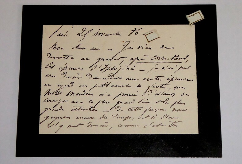 LETTRE AUTOGRAPHE SIGN&Eacute;E, PARIS, 1886. LENEPVEU Charles