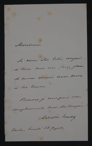 Achille FOULD, Banquier - LETTRE AUTOGRAPHE SIGNÉE