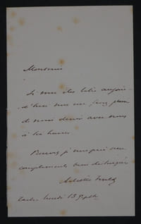 Achille FOULD, Banquier - LETTRE AUTOGRAPHE SIGNÉE