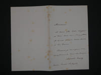 Achille FOULD, Banquier - LETTRE AUTOGRAPHE SIGNÉE
