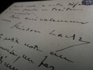 LETTRE AUTOGRAPHE SIGN&Eacute;E, 1913. Th&eacute;odore Lack