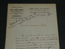 Jean Auguste Hilarion BALLANDE, Lettre autographe sign&eacute;e, autour de Moli&egrave;re, 1873. Jean-Auguste-Hilarion BALLANDE