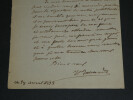 Jean Auguste Hilarion BALLANDE, Lettre autographe sign&eacute;e, autour de Moli&egrave;re, 1873. Jean-Auguste-Hilarion BALLANDE