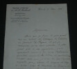 Jean-Auguste BALLANDE - LETTRE AUTOGRAPHE SIGN&Eacute;E, AUTOUR DE MOLI&Egrave;RE, 1876. Jean-Auguste-Hilarion BALLANDE