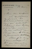 Jules LAFFITTE - Lettre autographe sign&eacute;e, Paris, 21 mars 1902. Jules Laffitte