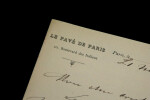 Jules LAFFITTE - Lettre autographe sign&eacute;e, Paris, 21 mars 1902. Jules Laffitte