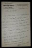 VANNY MARCOUX Giovanni LETTRE AUTOGRAPHE SIGN&Eacute;E, GRAND TH&Eacute;&Acirc;TRE BORDEAUX 1950. Giovanni Vanni MARCOUX