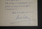 MARIE Andr&eacute;- LETTRE AUTOGRAPHE SIGN&Eacute;E, MINIST&Egrave;RE EDUCATION NATIONALE, PARIS 1953. Andr&eacute; Marie