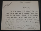 &Eacute;douard HERRIOT, Homme d'Etat - LETTRE AUTOGRAPHE SIGN&Eacute;E LA REVUE PARISIENNE. &Eacute;douard HERRIOT