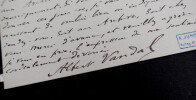 Albert VANDAL, historien - CARTE-LETTRE AUTOGRAPHE SIGN&Eacute;E. Albert VANDAL