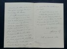 HEMERY Etienne - LETTRE AUTOGRAPHE SIGN&Eacute;E &Agrave; PROPOS DU " Pompon" 1881. Etienne H&eacute;mery