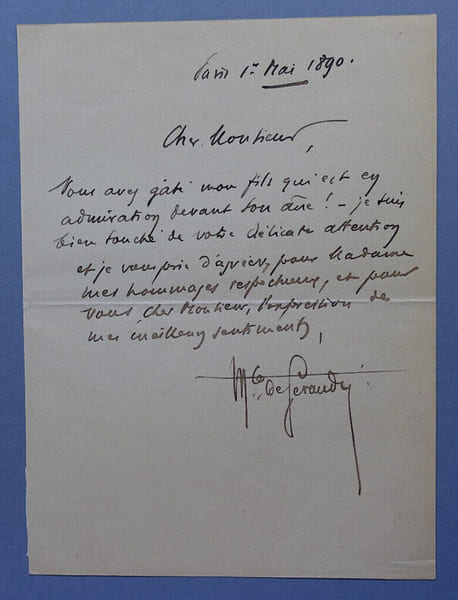 Maurice DE F&Eacute;RAUDY, Com&eacute;die-Fran&ccedil;aise - LETTRE AUTOGRAPHE SIGN&Eacute;E. Maurice DE F&Eacute;RAUDY