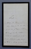 Marie FAVART, Actrice fran&ccedil;aise - LETTRE AUTOGRAPHE SIGN&Eacute;E. Marie FAVART