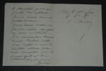 Ernest Bo&iuml;eldieu. 5 lettres autographes sign&eacute;es &agrave; Heugel, 1873. Ernest Bo&iuml;eldieu