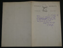 Henry ROUJON, Essayiste - LETTRE AUTOGRAPHE SIGN&Eacute;E, Paris, 1904. Henry ROUJON
