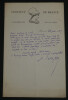 Henry ROUJON, Essayiste - LETTRE AUTOGRAPHE SIGN&Eacute;E, Paris, 1909. Henry ROUJON