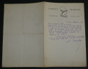 Henry ROUJON, Essayiste - LETTRE AUTOGRAPHE SIGN&Eacute;E, Paris, 1909. Henry ROUJON