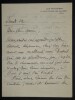 CHEVILLARD Camille - LETTRE AUTOGRAPHE SIGN&Eacute;E, LES PETHIERES, RHONE. Camille Chevillard