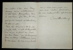 CHEVILLARD Camille - LETTRE AUTOGRAPHE SIGN&Eacute;E, LES PETHIERES, RHONE. Camille Chevillard