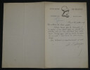 Henry ROUJON, Essayiste - LETTRE AUTOGRAPHE SIGN&Eacute;E, Paris, 19[05]. Henry ROUJON