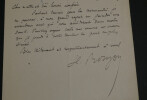 Henry ROUJON, Essayiste - LETTRE AUTOGRAPHE SIGN&Eacute;E, Paris, 19[05]. Henry ROUJON