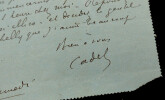 Alexandre Honor&eacute; Ernest CADET - TELEGRAMME AUTOGRAPHE &Agrave; "Pierre" LAUGIER, 1890. Alexandre Honor&eacute; Ernest Coquelin (dit Coquelin cadet)