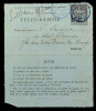 Alexandre Honor&eacute; Ernest CADET - TELEGRAMME AUTOGRAPHE &Agrave; "Pierre" LAUGIER, 1890. Alexandre Honor&eacute; Ernest Coquelin (dit Coquelin cadet)
