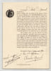 Pouvoir sign&eacute; par Charles Quinel – Collection de 50 auteurs & musiciens. Charles Quinel