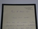Arthur BERN&Egrave;DE, Romancier - LETTRE AUTOGRAPHE SIGN&Eacute;E DE DEUIL, Paris, 1911. Arthur BERN&Egrave;DE