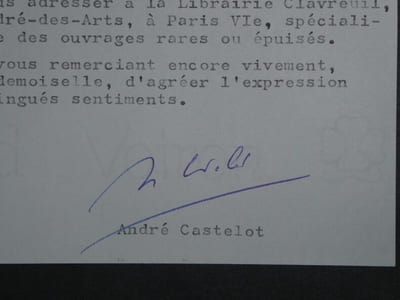 André CASTELOT - LETTRE TAPUSCRITE SIGNÉE, Impératrice Eugénie