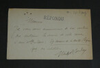 Michel CORDAY - Carte lettre autographe sign&eacute;e &agrave; la Nouvelle Revue, Paris. Michel CORDAY