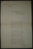 Jules BASTON Po&egrave;me Autographe sign&eacute; &agrave; la Duchesse d'Orl&eacute;ans commutation de peine. Jules Baston