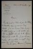 Antoine H&eacute;ron de VILLEFOSSE — Lettre autographe sign&eacute;e, Minist&egrave;re des Beaux-Arts, 23 d&eacute;cembre 1897. Antoine H&eacute;ron de Villefosse