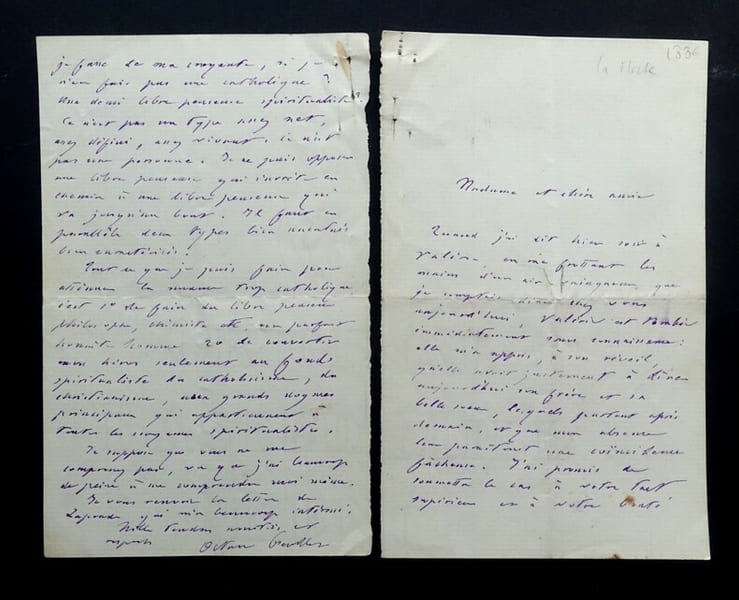 FEUILLET Octave - Lettre autographe sign&eacute;e, &agrave; propos de ses fr&eacute;quentations, 1886. Octave Feuillet