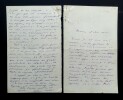FEUILLET Octave - Lettre autographe sign&eacute;e, &agrave; propos de ses fr&eacute;quentations, 1886. Octave Feuillet