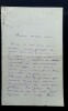 FEUILLET Octave - Lettre autographe sign&eacute;e, &agrave; propos de ses fr&eacute;quentations, 1886. Octave Feuillet