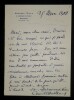 CHEVILLARD Camille - LETTRE AUTOGRAPHE SIGN&Eacute;E, VILLA HAENDEL, CHATOU, 1918. Camille Chevillard