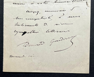 Edmond GONDINET, Librettiste - LETTRE AUTOGRAPHE SIGNÉE