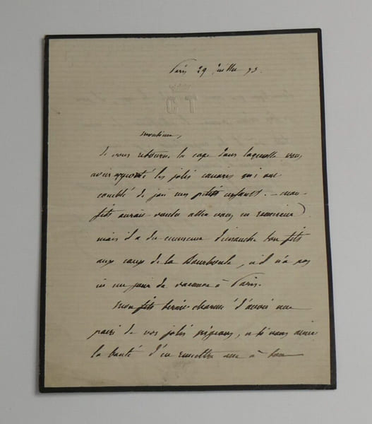 Fran&ccedil;ois-Henri-Ernest, baron de Chabaud, G&eacute;n&eacute;ral - LETTRE AUTOGRAPHE SIGN&Eacute;E, 1853. Fran&ccedil;ois-Henri-Ernest, baron de Chabaud-Latour