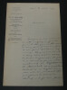 Jean-Auguste BALLANDE - LETTRE AUTOGRAPHE SIGN&Eacute;E, AUTOUR DE MOLI&Egrave;RE, 1875. Jean-Auguste-Hilarion BALLANDE
