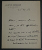 Alfred L&eacute;on G&Eacute;RAULT-RICHARD, Journaliste - Lettre autographe sign&eacute;e, 3 pages, 26 mai 1898. Alfred L&eacute;on G&Eacute;RAULT-RICHARD
