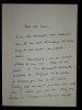 LETTRE AUTOGRAPHE SIGN&Eacute;E, &Agrave; PROPOS D'UN D&Eacute;JEUNER. Henri Duvernois