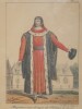 "Magistrat sous le r&egrave;gne de Philippe le hardi" lithographie en couleur Fran&ccedil;ois S&eacute;raphin Delpech. Fran&ccedil;ois-S&eacute;raphin Delpech